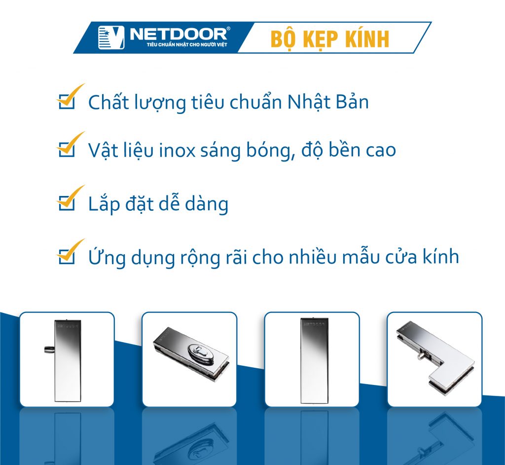 Bộ kẹp kính NETDOOR