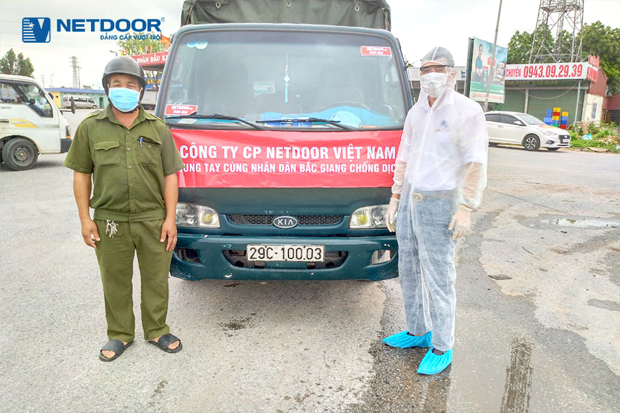 Xe hàng cứu trợ của NETDOOR sẵn sàng lên đường chi viện Bắc Giang